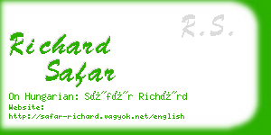 richard safar business card